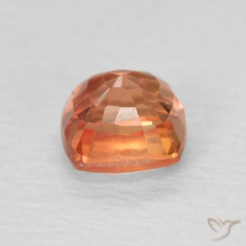 Sapphire Gemstone in 4.6 x 4.6 mm Size for Sale, Sapphire Stone in Orange Red Color