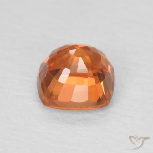 Sapphire Gemstone in 4.6 x 4.6 mm Size for Sale, Sapphire Stone in Bright Orange Color