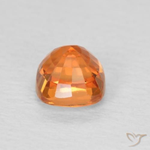 Sapphire Gemstone in 4.3 x 4.3 mm Size for Sale, Sapphire Stone in Bright Orange Color