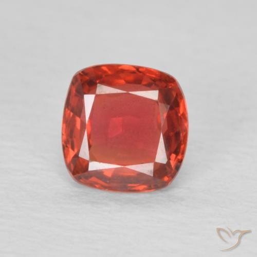 0.47ct Natural Medium Red Sapphire, Cushion, VVS