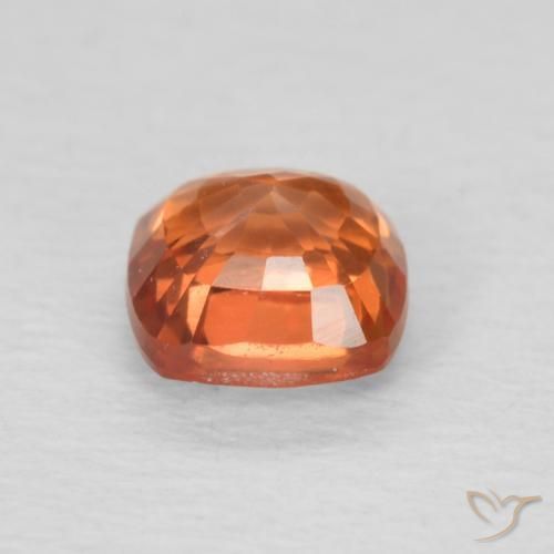Sapphire Gemstone in 4.5 x 4.5 mm Size for Sale, Sapphire Stone in Medium Orange Color
