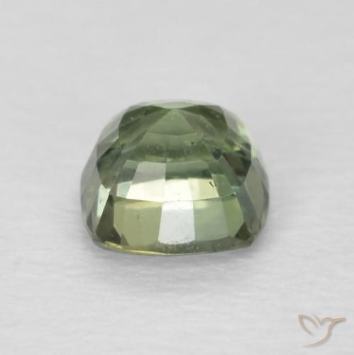 Sapphire Gemstone in 4.7 x 4.7 mm Size for Sale, Sapphire Stone in Light Green Color