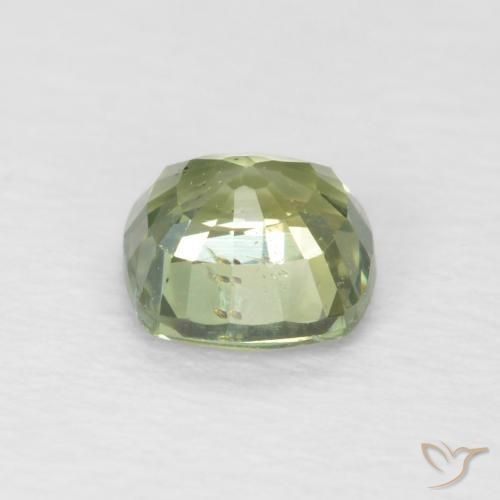 Sapphire Gemstone in 4.5 x 4.5 mm Size for Sale, Sapphire Stone in Very Light Sage Green Color