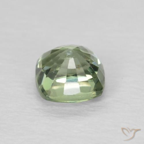 Sapphire Gemstone in 4.3 x 4.3 mm Size for Sale, Sapphire Stone in Light Sage Green Color