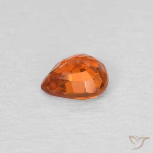 Sapphire Gemstone in 5 x 4.3 mm Size for Sale, Sapphire Stone in Medium Orange Color