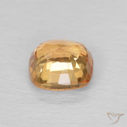 Sapphire Gemstone in 4.6 x 4.6 mm Size for Sale, Sapphire Stone in Medium Orange Color