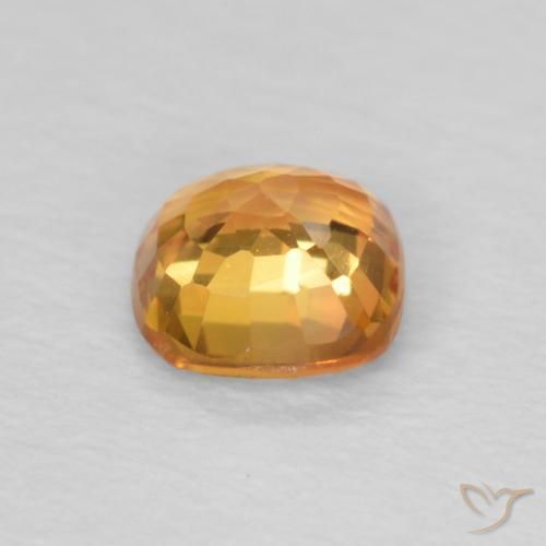 Sapphire Gemstone in 4.4 x 4.4 mm Size for Sale, Sapphire Stone in Reddish Orange Color