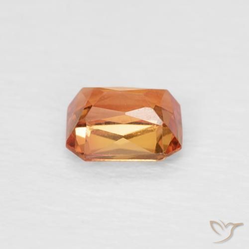 Sapphire Gemstone in 4.8 x 4 mm Size for Sale, Sapphire Stone in Fire Orange Color