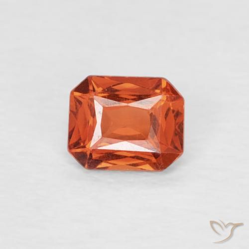 0.46ct Natural Amber Orange Sapphire, Emerald Cut, VVS
