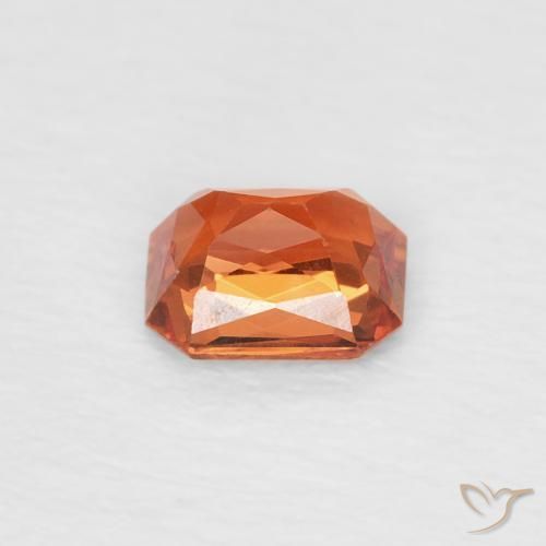 Sapphire Gemstone in 5 x 4 mm (calibrated) Size for Sale, Sapphire Stone in Fire Orange Color
