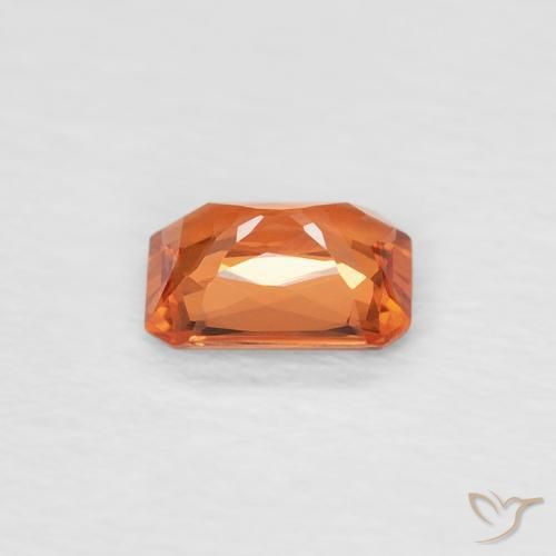 Sapphire Gemstone in 5 x 4 mm (calibrated) Size for Sale, Sapphire Stone in Medium Dark-Orange Color