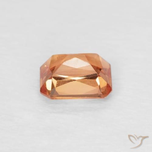 Sapphire Gemstone in 4.9 x 3.9 mm Size for Sale, Sapphire Stone in Medium Orange Color