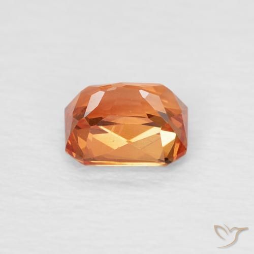 Sapphire Gemstone in 5 x 4 mm (calibrated) Size for Sale, Sapphire Stone in Yellowish Orange Color