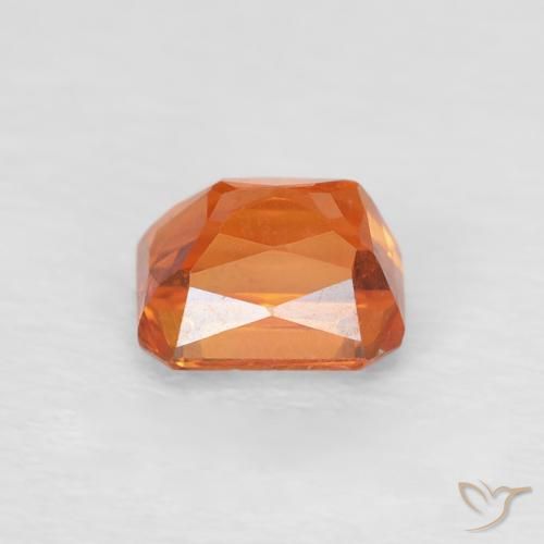 Sapphire Gemstone in 5 x 4 mm (calibrated) Size for Sale, Sapphire Stone in Medium Orange Color