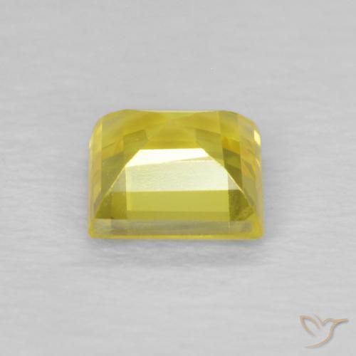 Sapphire Gemstone in 4.4 x 4.4 mm Size for Sale, Sapphire Stone in Light Yellow Color