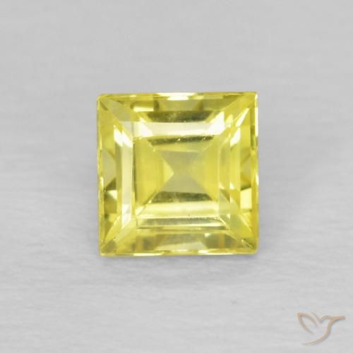 0.54ct Natural Light Corn Yellow Sapphire, Square, VS