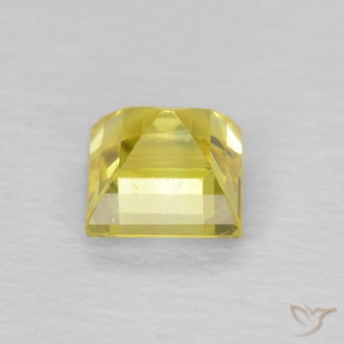 Sapphire Gemstone in 4 x 4 mm (calibrated) Size for Sale, Sapphire Stone in Light Corn Yellow Color