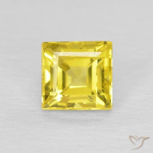 0.54ct Natural Cyber Yellow Sapphire, Square, VS