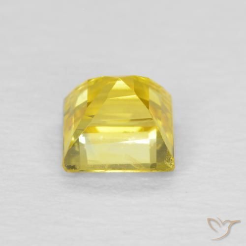 Sapphire Gemstone in 4 x 4 mm (calibrated) Size for Sale, Sapphire Stone in Cyber Yellow Color