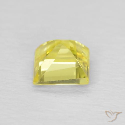Sapphire Gemstone in 4 x 4 mm (calibrated) Size for Sale, Sapphire Stone in Light Yellow Color