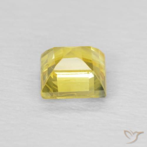 Sapphire Gemstone in 4 x 4 mm (calibrated) Size for Sale, Sapphire Stone in Cyber Yellow Color