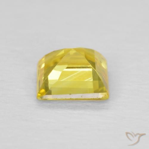 Sapphire Gemstone in 4.4 x 4.4 mm Size for Sale, Sapphire Stone in Light Yellow Color