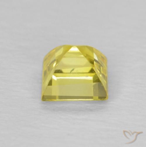 Sapphire Gemstone in 4 x 4 mm (calibrated) Size for Sale, Sapphire Stone in Light Yellow Color