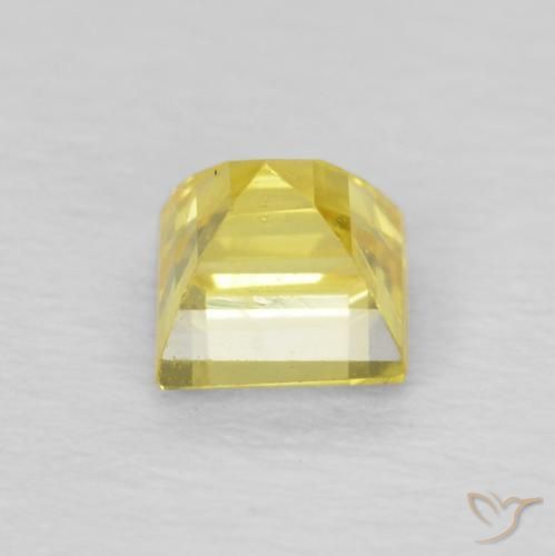 Sapphire Gemstone in 4 x 4 mm (calibrated) Size for Sale, Sapphire Stone in Light Yellow Color