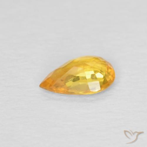 Sapphire Gemstone in 6 x 4 mm (calibrated) Size for Sale, Sapphire Stone in Dark Golden Color