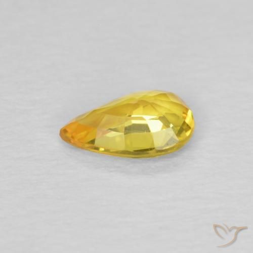 Sapphire Gemstone in 6 x 4 mm (calibrated) Size for Sale, Sapphire Stone in Golden Color