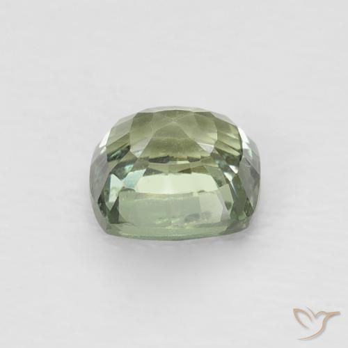 Sapphire Gemstone in 4.6 x 4.6 mm Size for Sale, Sapphire Stone in Very Light Green Color