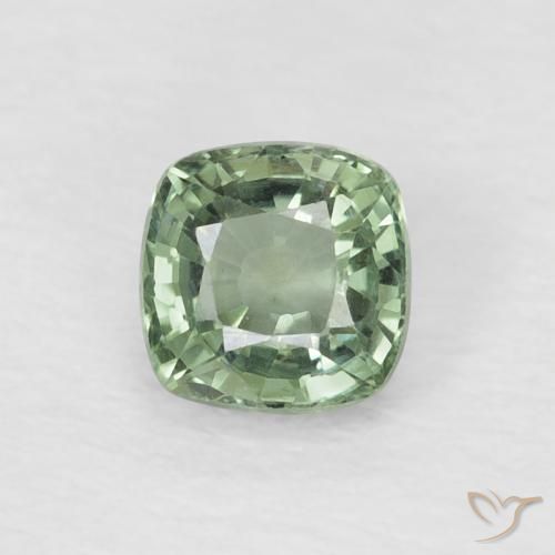 0.61ct Natural Light Mint Sapphire, Cushion, VVS