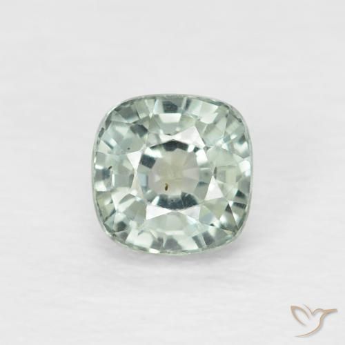 0.59ct Natural Light Mint Sapphire, Cushion, VVS-VS