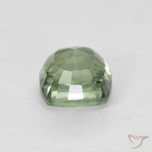 Sapphire Gemstone in 4.4 x 4.4 mm Size for Sale, Sapphire Stone in Pale Yellowish Green Color
