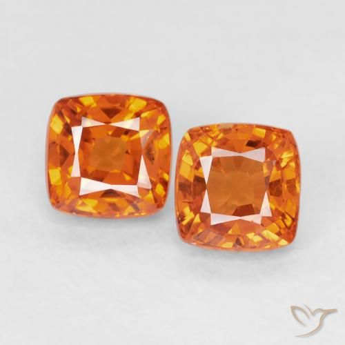 1.06ctw Natural Fire Orange Sapphire, Cushion, VS