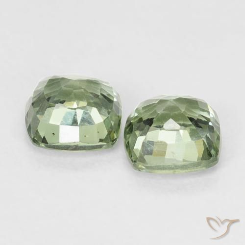 Sapphire Gemstones in 4.7 x 4.7 mm Size for Sale, Sapphire Stones in Light Green Color