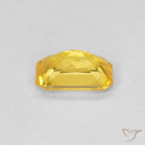 Sapphire Gemstone in 5 x 3.1 mm Size for Sale, Sapphire Stone in Golden Orange Color