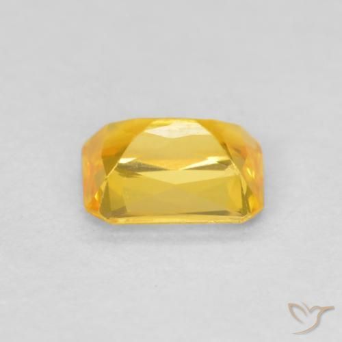 Sapphire Gemstone in 5.1 x 3.8 mm Size for Sale, Sapphire Stone in Medium Golden Color