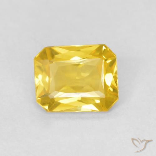 0.46ct Natural Golden Orange Sapphire, Emerald Cut, VVS-VS