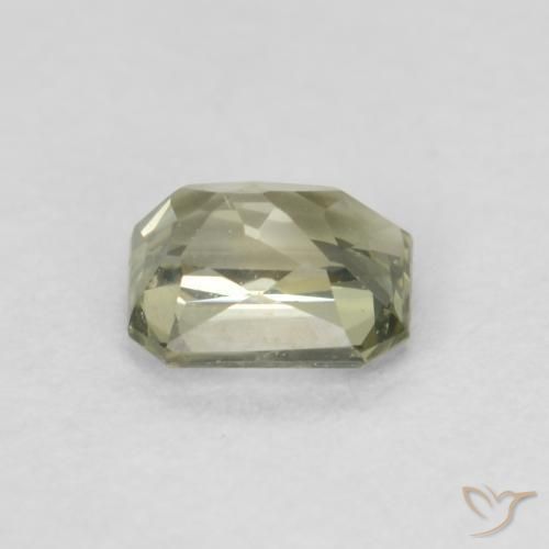 Sapphire Gemstone in 4.8 x 3.9 mm Size for Sale, Sapphire Stone in Olive Green Color