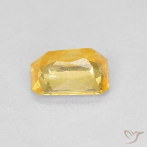 Sapphire Gemstone in 5 x 4 mm (calibrated) Size for Sale, Sapphire Stone in Medium Golden Color