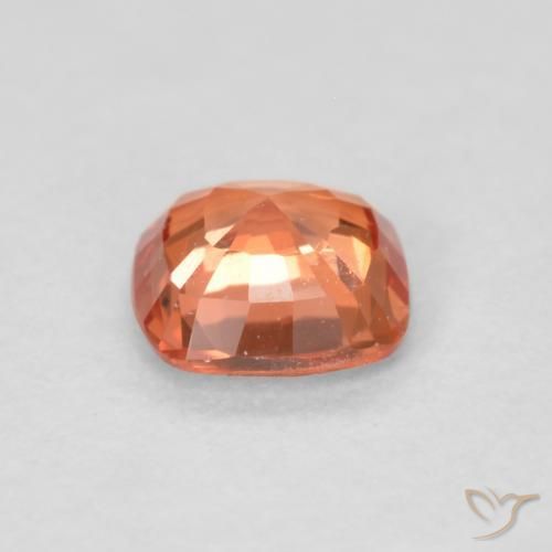 Sapphire Gemstone in 4.5 x 4.5 mm Size for Sale, Sapphire Stone in Orange Red Color