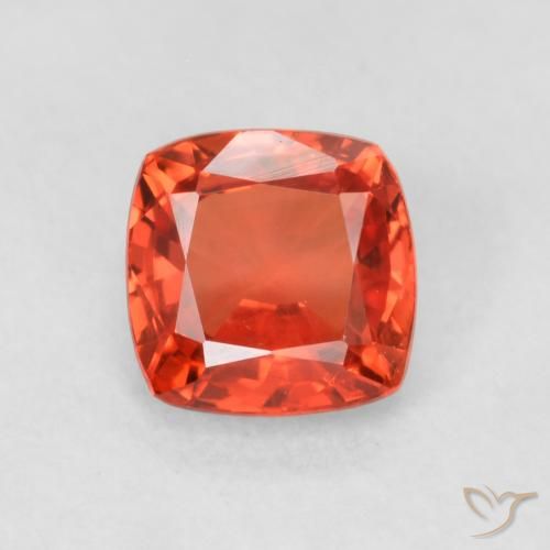0.62ct Natural Medium Red Sapphire, Cushion, VVS-VS