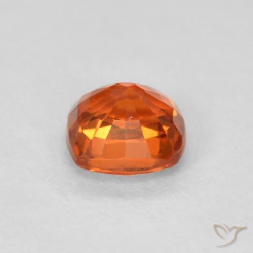 Sapphire Gemstone in 4.3 x 4.3 mm Size for Sale, Sapphire Stone in Fire Orange Color