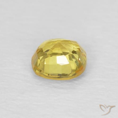 Sapphire Gemstone in 4 x 4 mm (calibrated) Size for Sale, Sapphire Stone in Light Honey Yellow Color