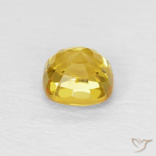 Sapphire Gemstone in 4.2 x 4.2 mm Size for Sale, Sapphire Stone in Medium Light-Yellow Color