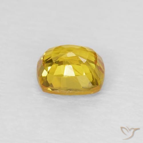 Sapphire Gemstone in 4.7 x 4.6 mm Size for Sale, Sapphire Stone in Golden Color
