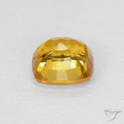 Sapphire Gemstone in 4.6 x 4.6 mm Size for Sale, Sapphire Stone in Golden Color