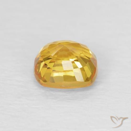 Sapphire Gemstone in 4.6 x 4.5 mm Size for Sale, Sapphire Stone in Golden Color