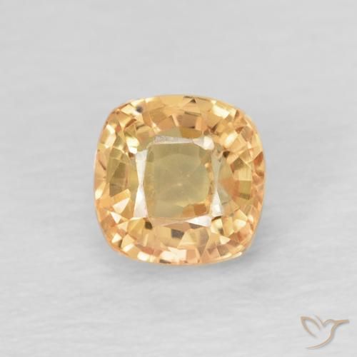 0.74ct Natural Golden Sapphire, Cushion, VVS